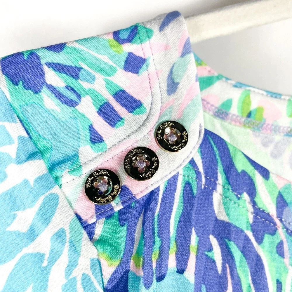 Lilly Pulitzer UPF 50+ Sophie Dress Shell of A Party Print Buttons‎ Size S - Picture 4 of 9